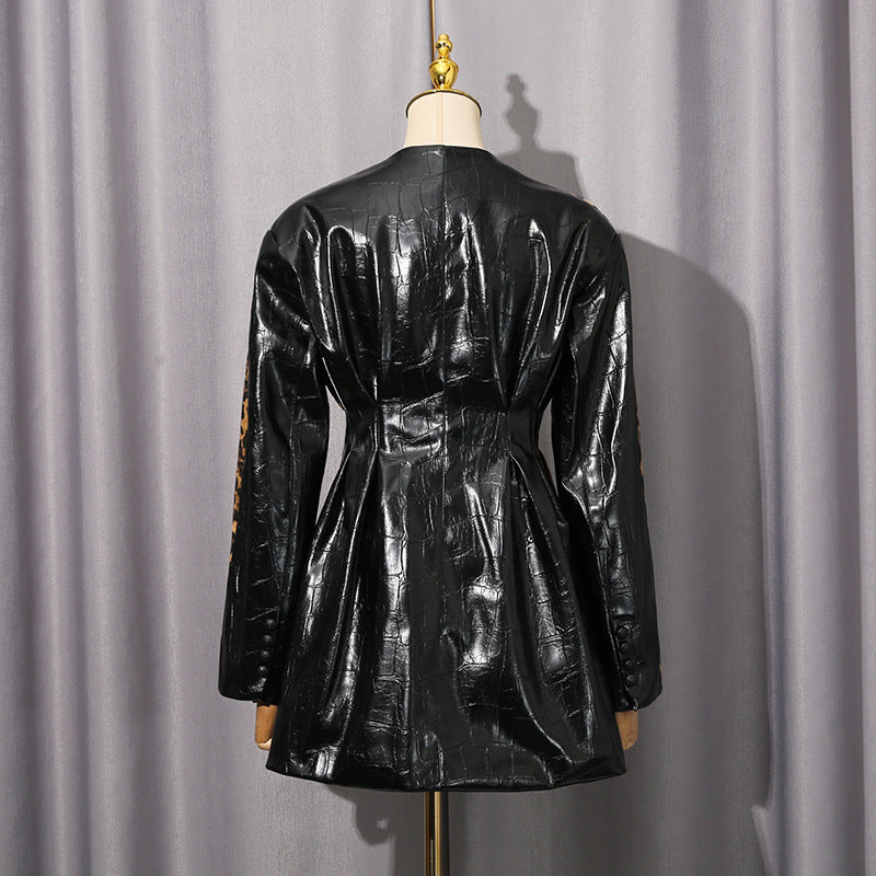 Tailored leopard print suit