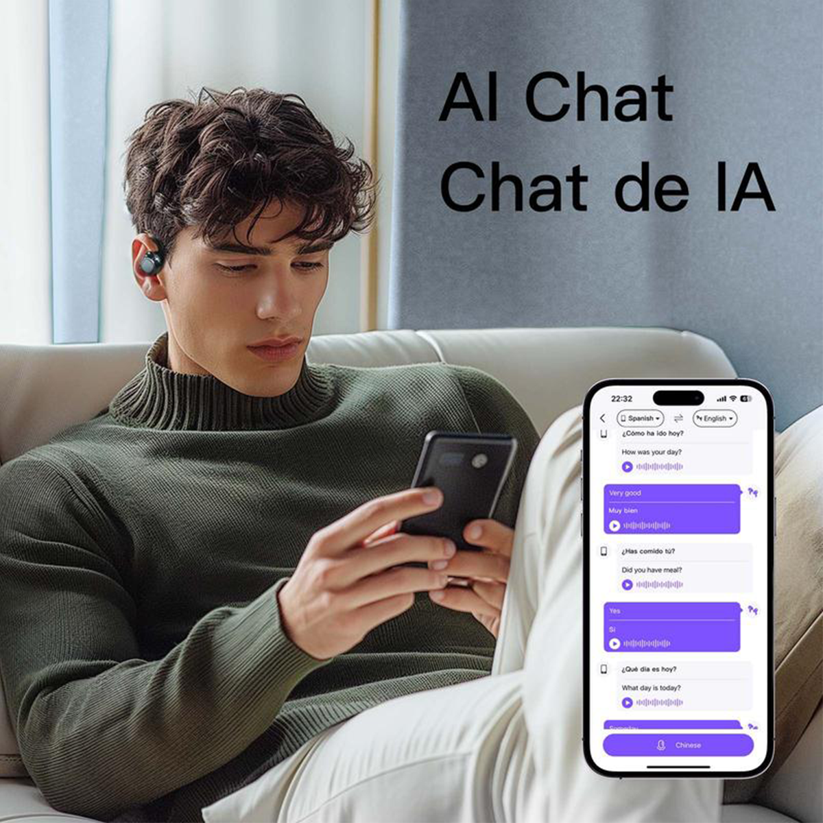 🏆LAST DAY SALE S05 AI Translation Pro MAX Wireless Bluetooth Translation Earbuds