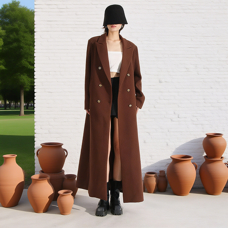 Women's silhouette breasted windbreaker jacket