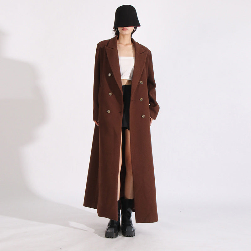 Women's silhouette breasted windbreaker jacket