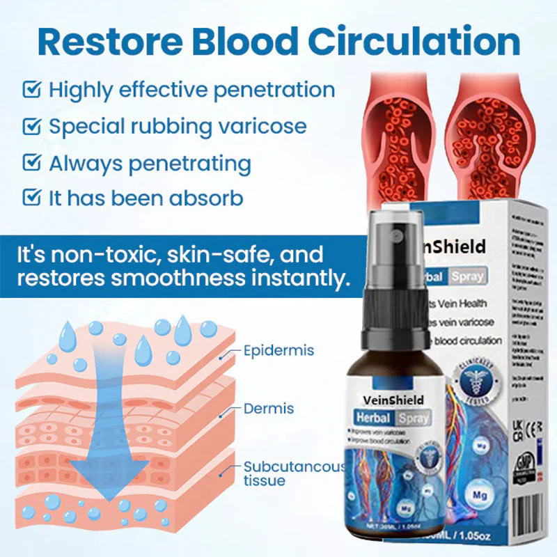 🔥 Last 3 Hours: Bigger Discount on the Second Item! 🔥 VeinShield Herbal Spray - 94% of users see visible results within 1 to 2 weeks!