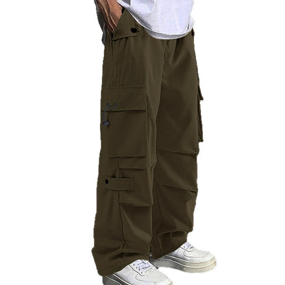 Men's loose wide leg straight leg pants