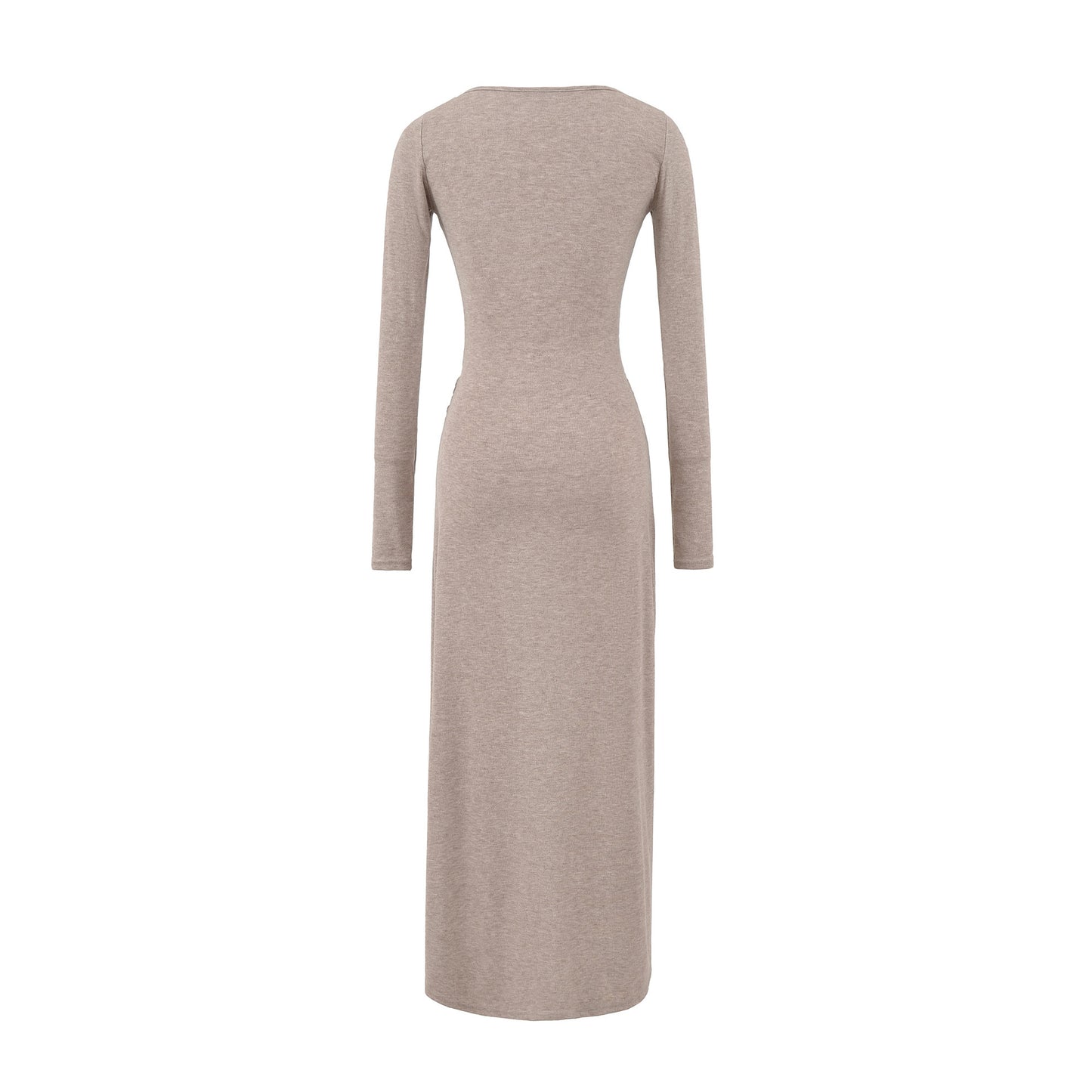 Slim fit square neck long sleeved dress