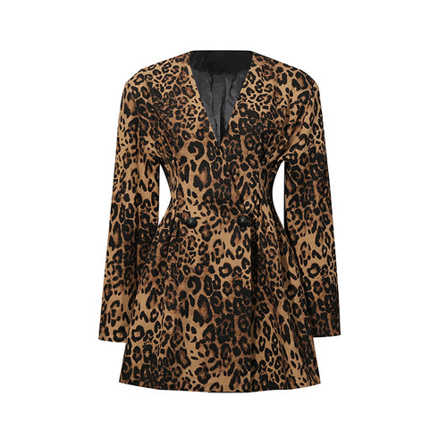 Tailored leopard print suit