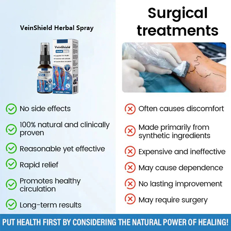 🔥 Last 3 Hours: Bigger Discount on the Second Item! 🔥 VeinShield Herbal Spray - 94% of users see visible results within 1 to 2 weeks!