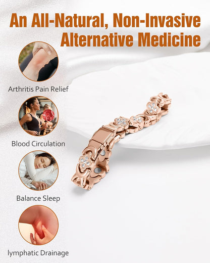 🔥Skavix® Copper Bracelets for Women. Pure Copper Magnetic Bracelet with 3800 Gauss Effective Magnets