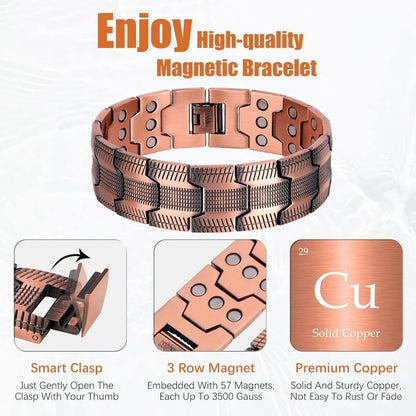 ✨Copper magnetic bracelet——Relieve fatigue and promote blood circulation 🔥Get 40% Off the Second Item🔥