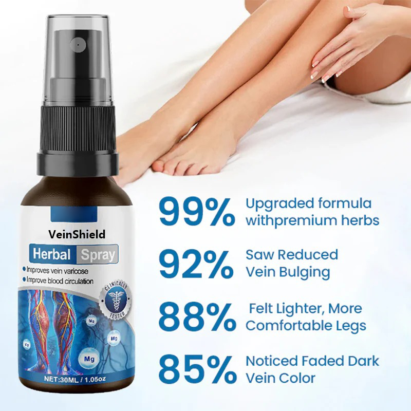 🔥 Last 3 Hours: Bigger Discount on the Second Item! 🔥 VeinShield Herbal Spray - 94% of users see visible results within 1 to 2 weeks!