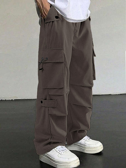 Men's loose wide leg straight leg pants