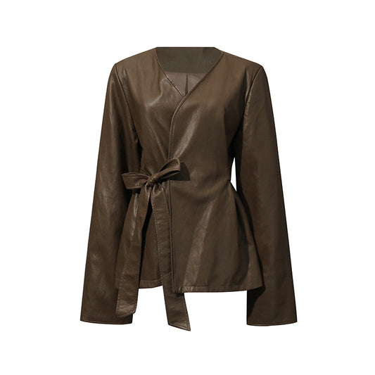 Solid color short jacket for women