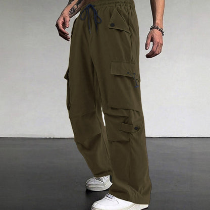 Men's loose wide leg straight leg pants