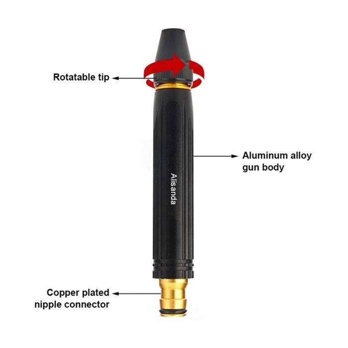 Alisanda Copper Plated Alloy 75g Black Diamond Direct Injection High Pressure sprinkler, Garden Watering, Car Wash