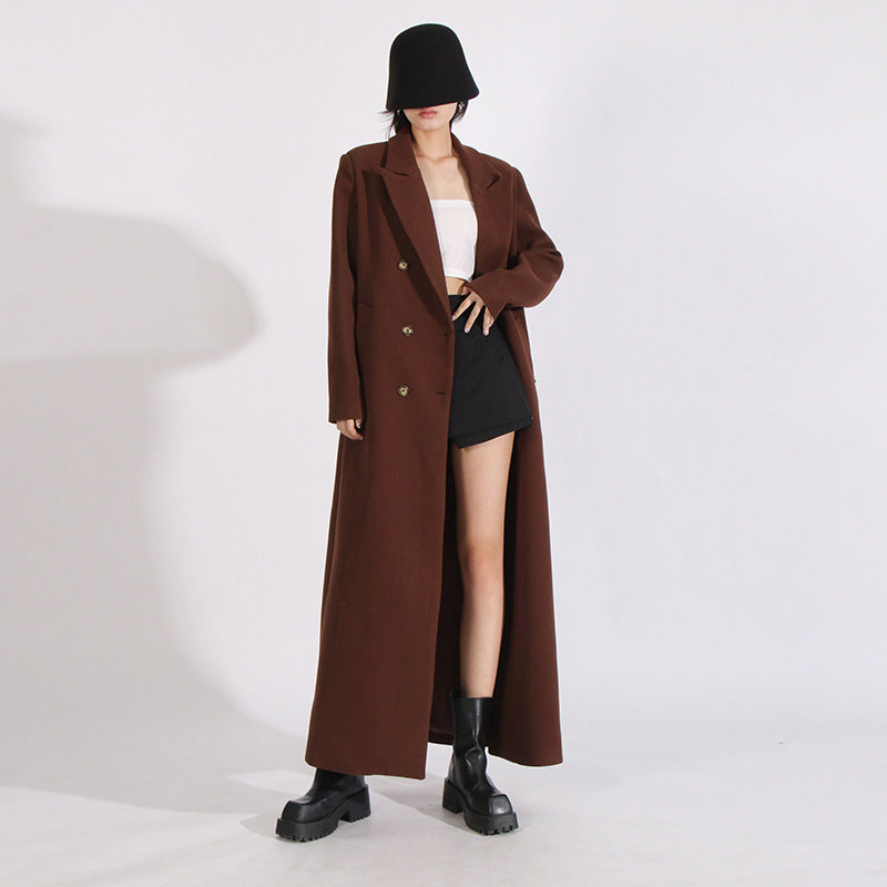 Women's silhouette breasted windbreaker jacket